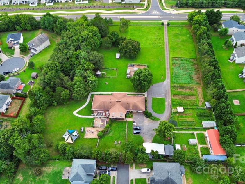 12708 Hamilton Road, Charlotte, NC 28273.  MLS# CAR4188404, YatesRealty ID 1171. Aerial View - New Entrance
