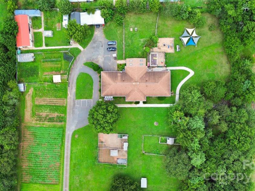 12708 Hamilton Road, Charlotte, NC 28273.  MLS# CAR4188404, YatesRealty ID 1171. Aerial view of rough 2.5  acres being conveyed