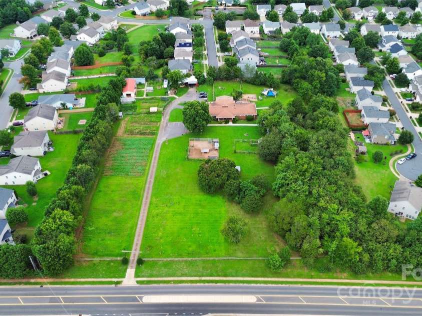 12708 Hamilton Road, Charlotte, NC 28273.  MLS# CAR4188404, YatesRealty ID 1171. Aerial View Old Entrance Off Hamilton
