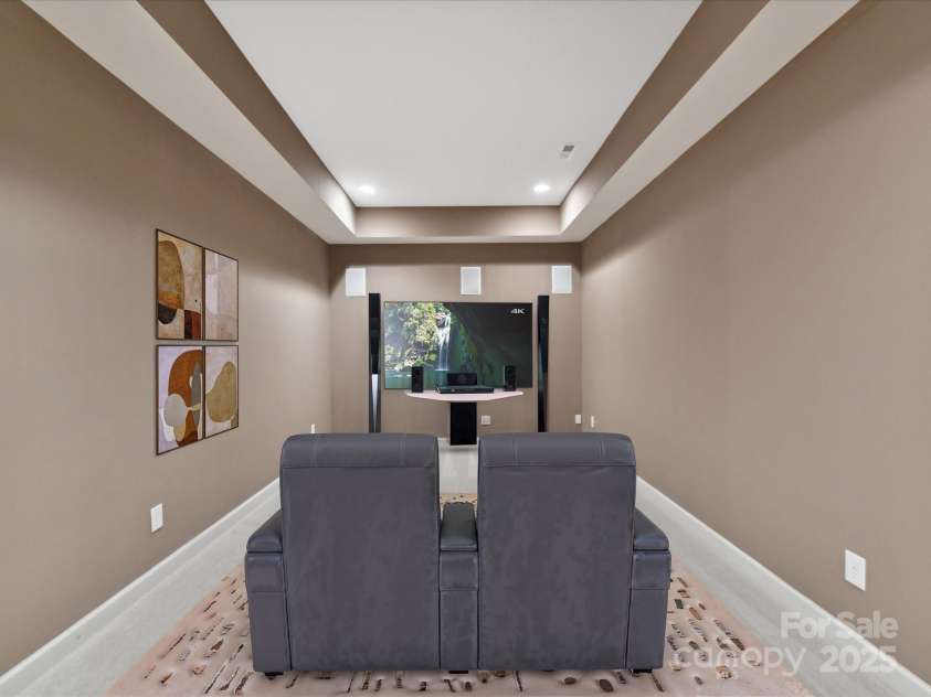 3200 Delamere Drive, Matthews, NC 28104.  MLS# CAR4250146, YatesRealty ID 11722. VIRTUALLY STAGED BASEMENT Theater Room