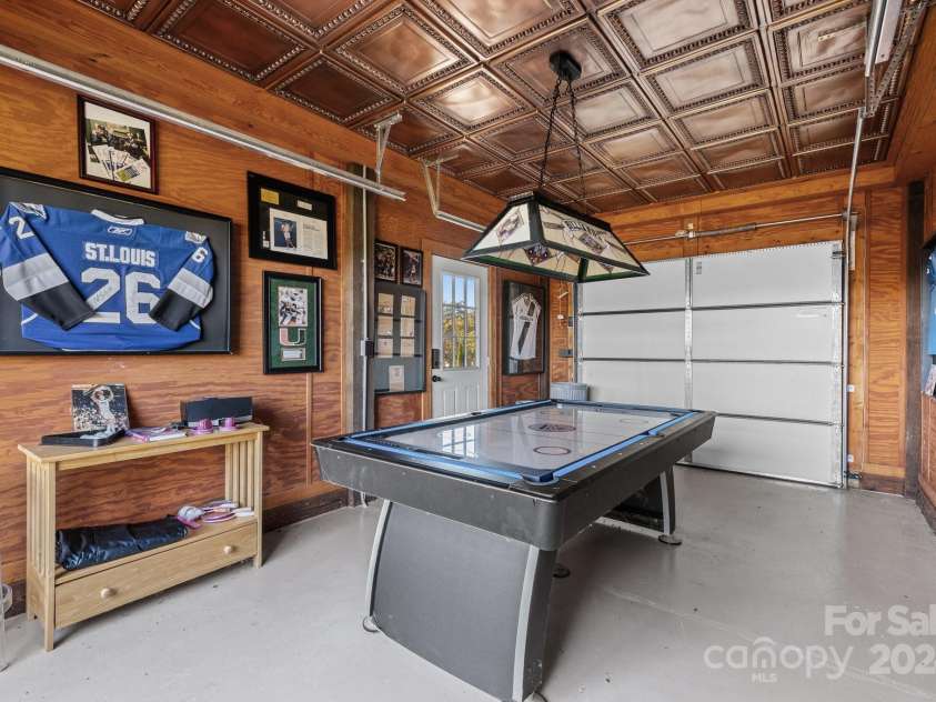 138 Silver Tree Lane, Lake Lure, NC 28746.  MLS# CAR4197152, YatesRealty ID 1173. Inside the Game Room