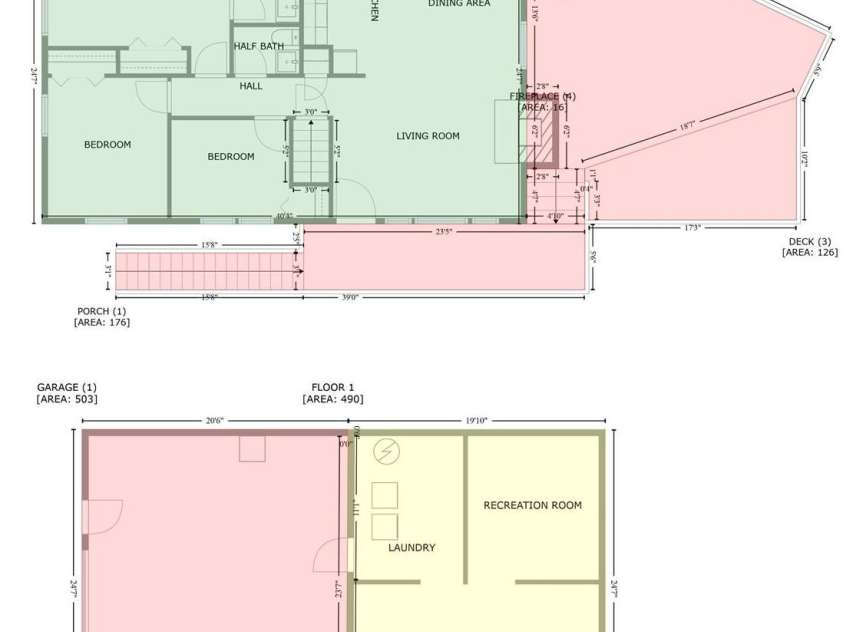 316 Rules Run Road, Clyde, NC 28721.  MLS# CAR4204518, YatesRealty ID 11733. Floor Plan