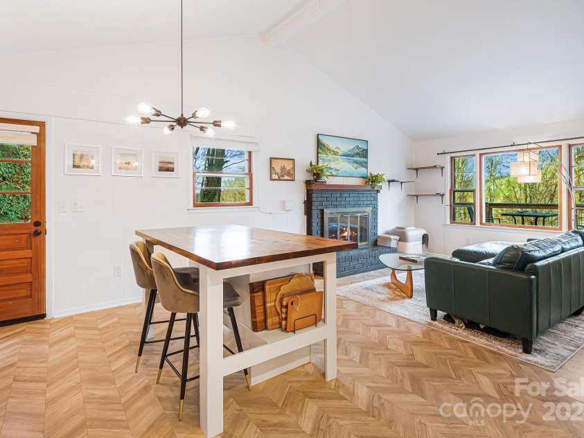 316 Rules Run Road, Clyde, NC 28721.  MLS# CAR4204518, YatesRealty ID 11733. View from dining