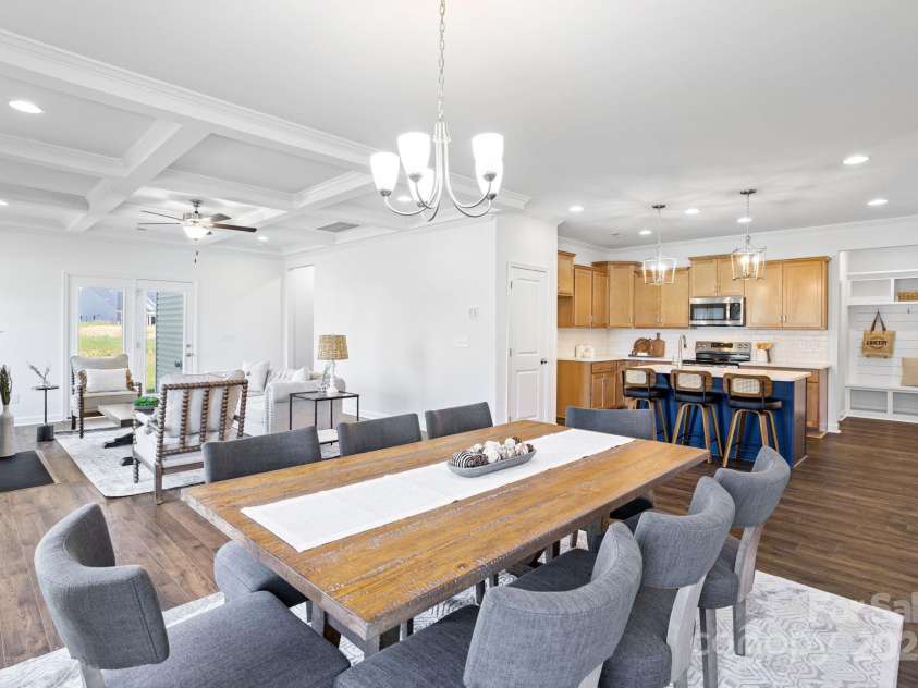 301 Beeson Court, Clemmons, NC 27012.  MLS# CAR4254777, YatesRealty ID 11740. Dining, Kitchen and Great Room, open and airy!