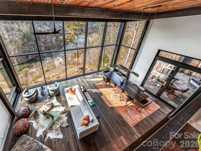 112 Moon Shadow Lane, Marshall, NC 28753.  MLS# CAR4332984, YatesRealty ID 1175. View from the loft/office area- not a bad view for a work day!