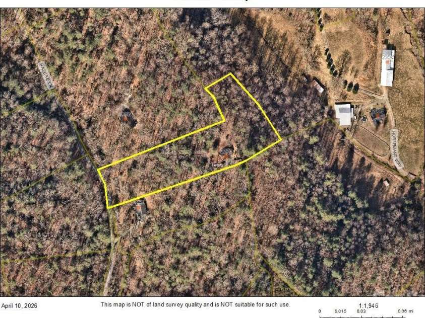 2276 Nature Lane, Lenoir, NC 28645.  MLS# CAR4366600, YatesRealty ID 11751. Aerial Map