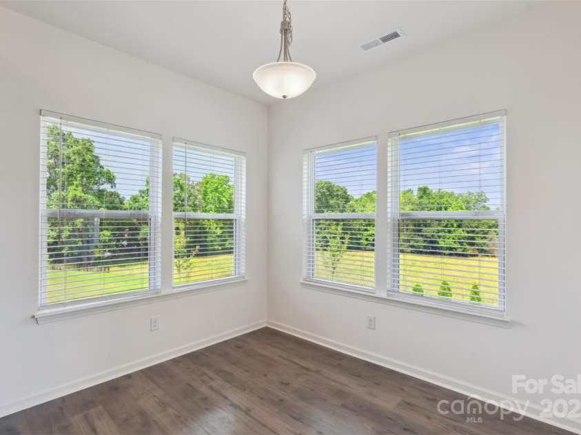 117 Carmine Court, Troutman, NC 28166.  MLS# CAR4269982, YatesRealty ID 11774. Breakfast area with gorgeous views
