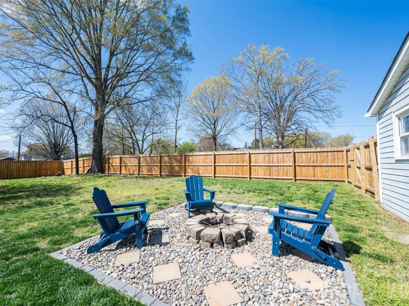 206 Bates Avenue, Cherryville, NC 28021.  MLS# CAR4358580, YatesRealty ID 11779. Firepit