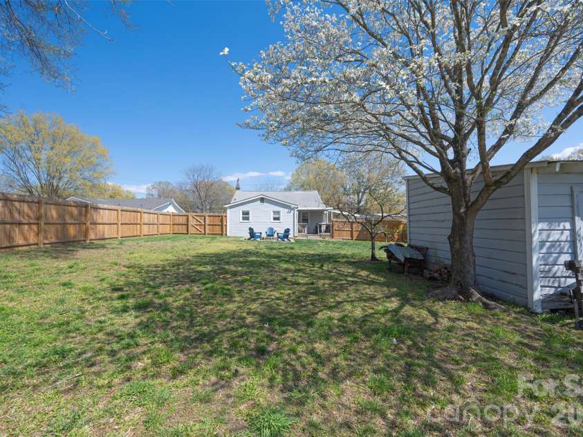 206 Bates Avenue, Cherryville, NC 28021.  MLS# CAR4358580, YatesRealty ID 11779. Large fenced yard