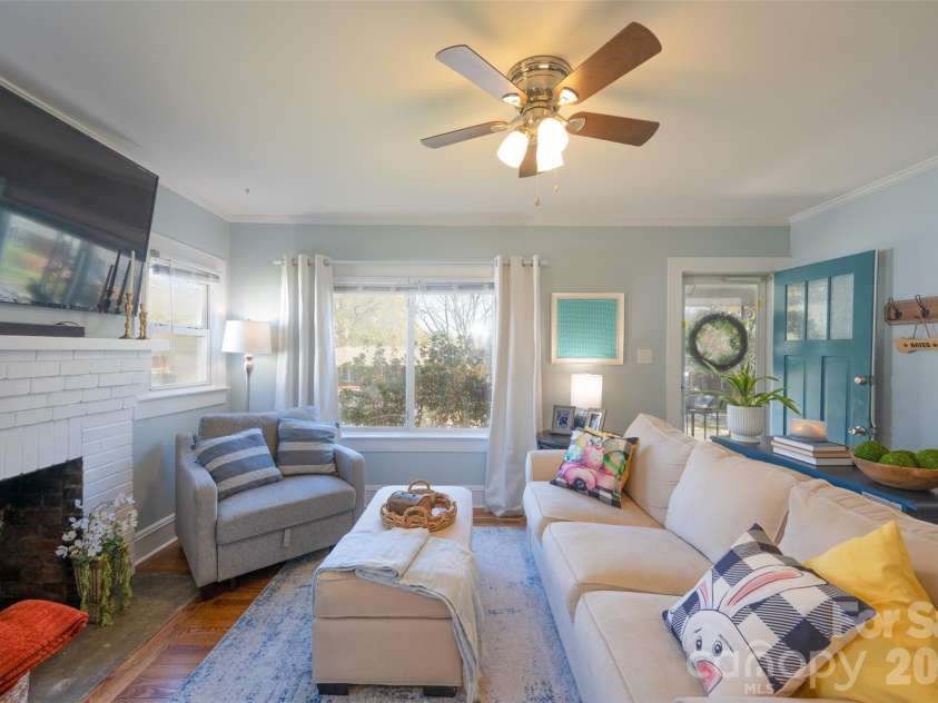 206 Bates Avenue, Cherryville, NC 28021.  MLS# CAR4358580, YatesRealty ID 11779. Living room from kitchen