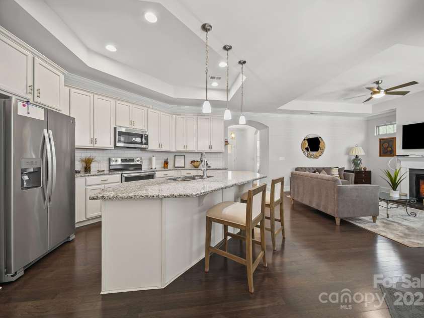 4516 Ideal Way, Harrisburg, NC 28075.  MLS# CAR4325804, YatesRealty ID 1178. Notice the Tray Ceiling and Pendant Lighting