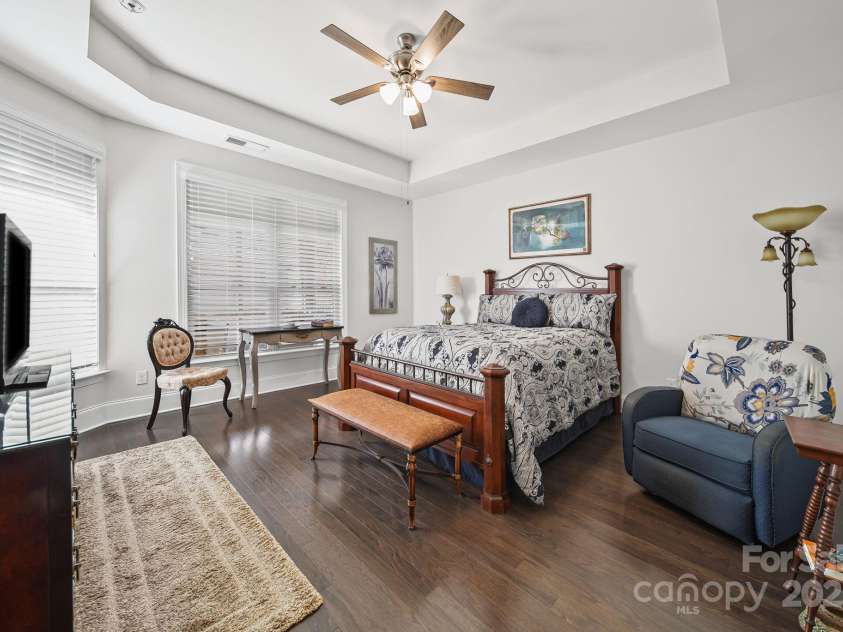 4516 Ideal Way, Harrisburg, NC 28075.  MLS# CAR4325804, YatesRealty ID 1178. The Owners Bedroom Features a Tray Ceiling with Ceiling Fan/Light