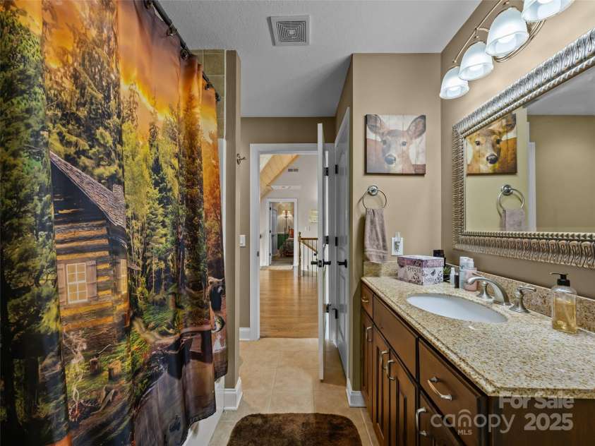410 Lamp Post Drive, Zirconia, NC 28790.  MLS# CAR4253255, YatesRealty ID 11787. Upstairs bathroom 2
