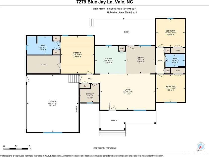 7279 Blue Jay Lane, Vale, NC 28168.  MLS# CAR4333732, YatesRealty ID 11789. 