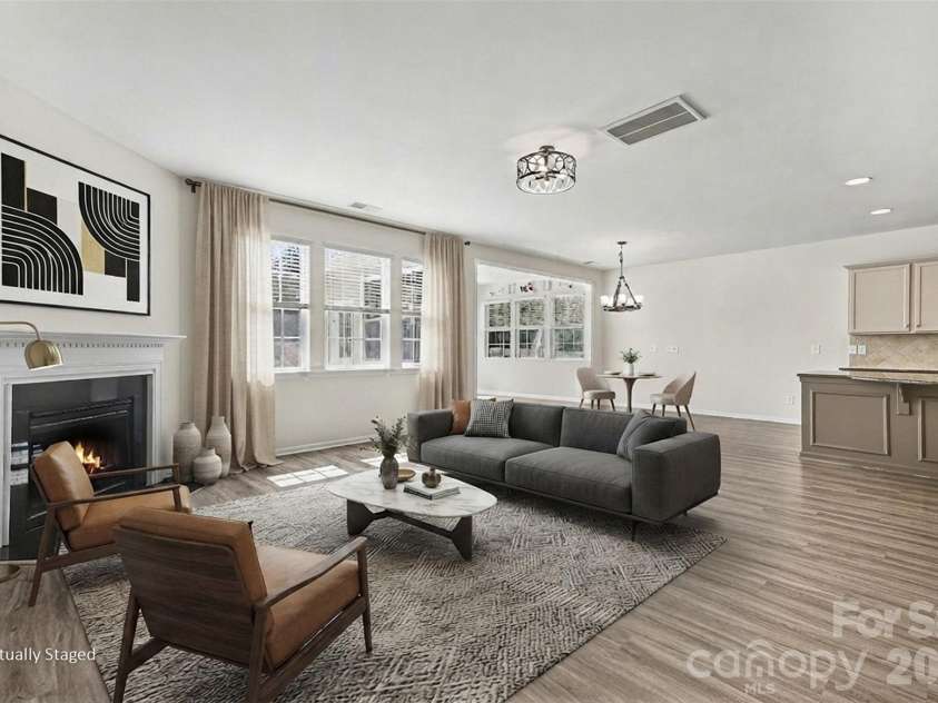 12828 Heath Grove Drive, Huntersville, NC 28078.  MLS# CAR4402788, YatesRealty ID 11799. VIRTUALLY STAGED