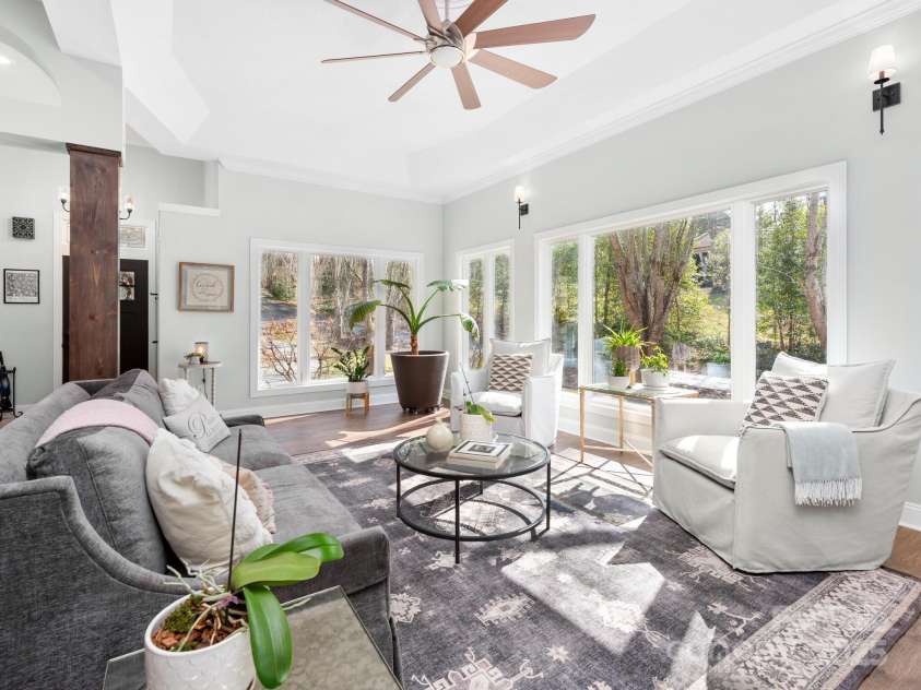 170 Weston Road, Arden, NC 28704.  MLS# CAR4222596, YatesRealty ID 11805. Living area bathed in natural light