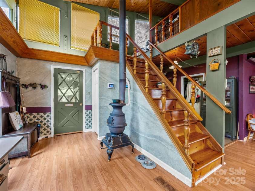 2162 Lytle Mountain Road, Marion, NC 28752.  MLS# CAR4248693, YatesRealty ID 11835. Stairs to the loft,