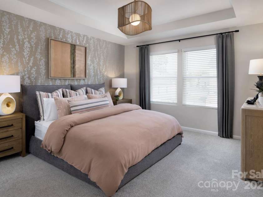 2455 Hedgecliff Road, Kannapolis, NC 28025.  MLS# CAR4255198, YatesRealty ID 11852. Primary Bedroom with Trey Ceiling-Great Walk in Closet-Adriana Decorated Model Home-like subject property