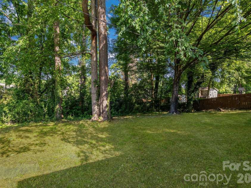 3637 Glenville Avenue, Charlotte, NC 28215.  MLS# CAR4382722, YatesRealty ID 11859. Walking into the large, shaded backyard.