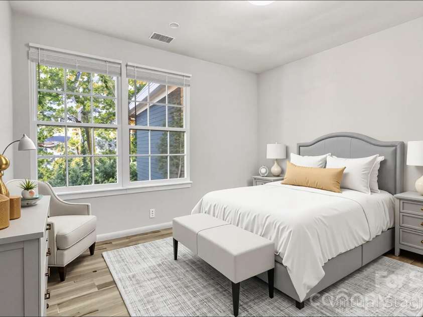 3637 Glenville Avenue, Charlotte, NC 28215.  MLS# CAR4382722, YatesRealty ID 11859. Walking into third bedroom (virtually staged & enhanced).