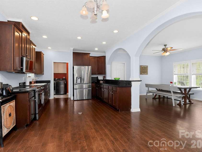 155 Amity Church Road, Iron Station, NC 28080.  MLS# CAR4367881, YatesRealty ID 11862. Kitchen zoom out
