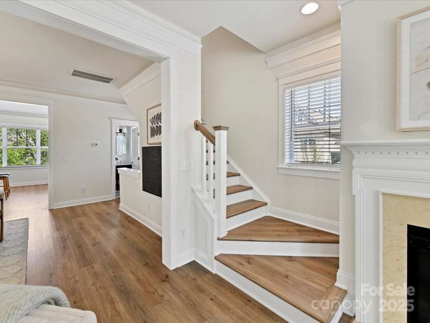 1904 Lela Avenue, Charlotte, NC 28208.  MLS# CAR4241700, YatesRealty ID 11864. Stairwell to upper level