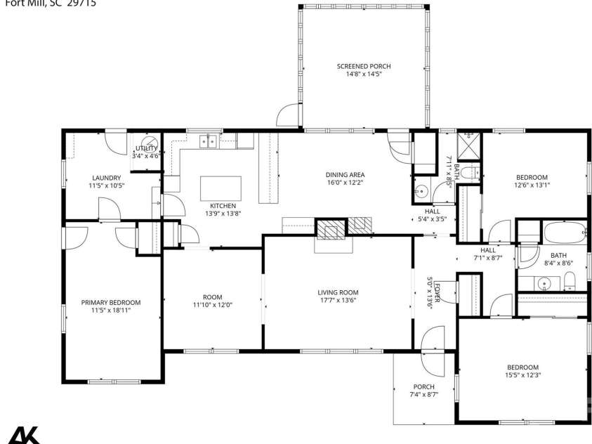 407 Pine Street, Fort Mill, SC 29715.  MLS# CAR4368625, YatesRealty ID 11875. 
