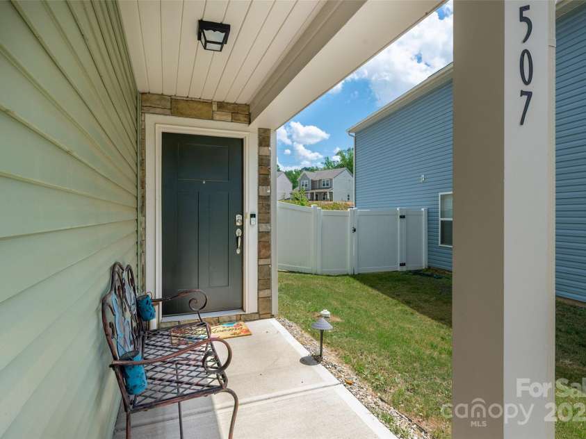 507 Newfound Hollow Drive, Charlotte, NC 28214.  MLS# CAR4252312, YatesRealty ID 11899. Covered front porch