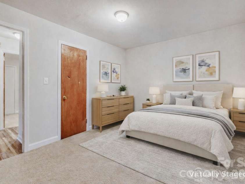 3728 Seaforth Drive, Charlotte, NC 28205.  MLS# CAR4353566, YatesRealty ID 11908. Staged Bedroom 1