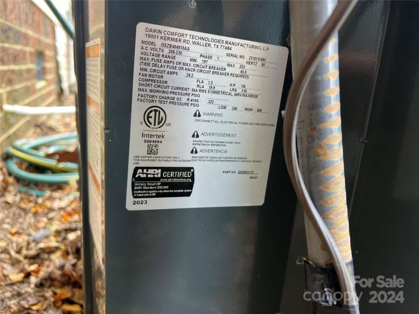 36245 Nugget Road, New London, NC 28127.  MLS# CAR4197702, YatesRealty ID 11909. HVAC