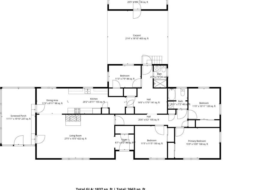 6264 US 221 Highway, Marion, NC 28752.  MLS# CAR4400052, YatesRealty ID 11913. 