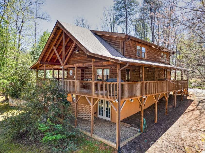 135 Poodles Way, Lake Lure, NC 28746.  MLS# CAR4362837, YatesRealty ID 11931. Back view