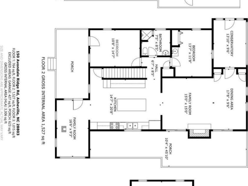 150 Avondale Ridge Road, Asheville, NC 28803.  MLS# CAR4355804, YatesRealty ID 11932. Floor plan