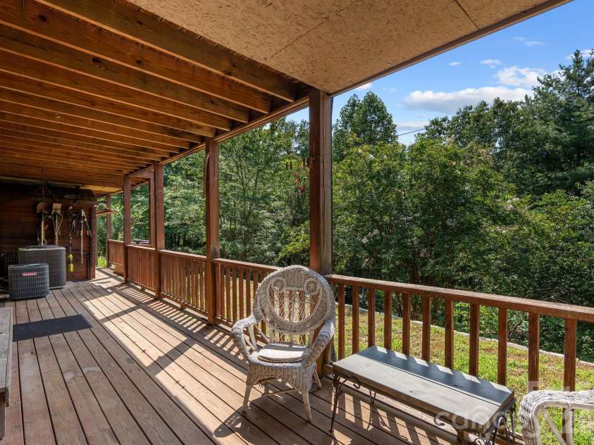 150 Avondale Ridge Road, Asheville, NC 28803.  MLS# CAR4355804, YatesRealty ID 11932. Lower level deck