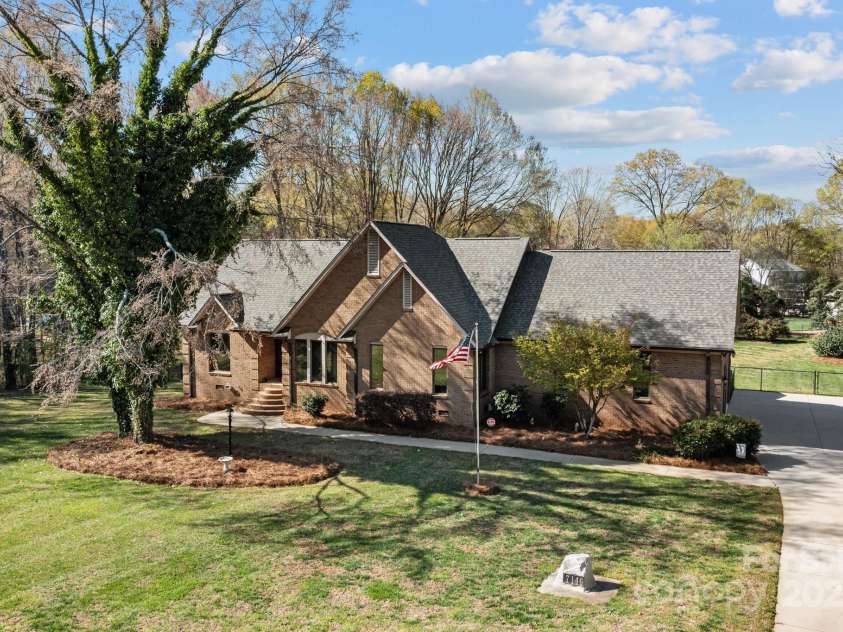 7146 Sifford Road, Stanley, NC 28164.  MLS# CAR4238571, YatesRealty ID 11937. Aerial of front of home