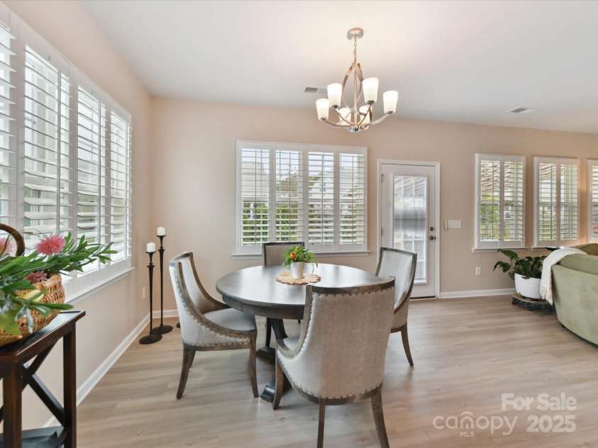 3333 Oliver Stanley Trail, Lancaster, SC 29720.  MLS# CAR4251729, YatesRealty ID 11943. Breakfast Room with Plantation Shutters
