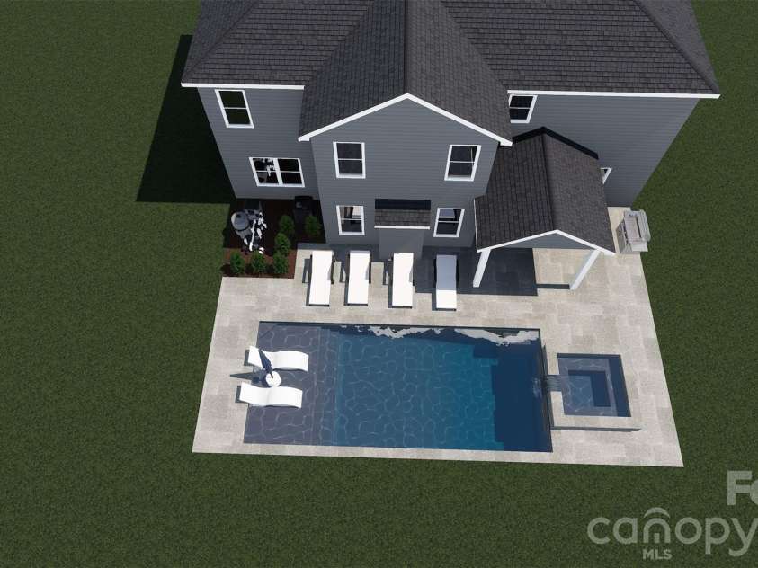 5058 McLaughlin Loop, Waxhaw, NC 28173.  MLS# CAR4351351, YatesRealty ID 11946. Potential pool rendering for homesite 95