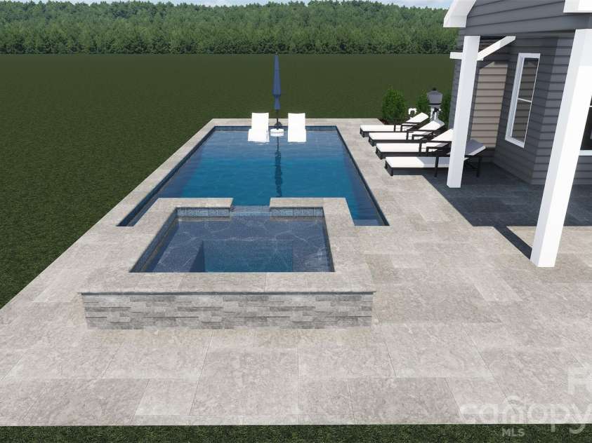 5058 McLaughlin Loop, Waxhaw, NC 28173.  MLS# CAR4351351, YatesRealty ID 11946. Potential pool rendering for homesite 95
