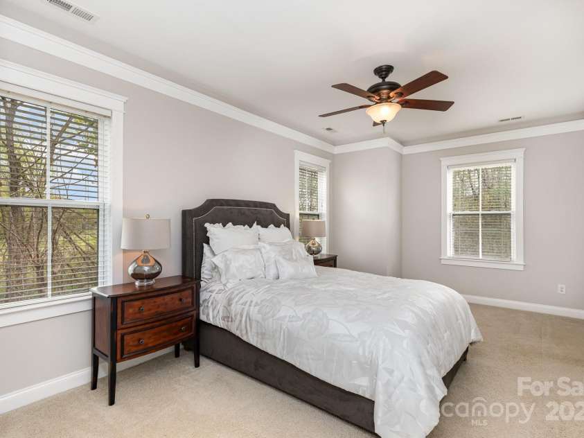 9832 Sunriver Road, Huntersville, NC 28078.  MLS# CAR4241388, YatesRealty ID 11949. Primary Bedroom with trayed ceilings with plenty of natural light