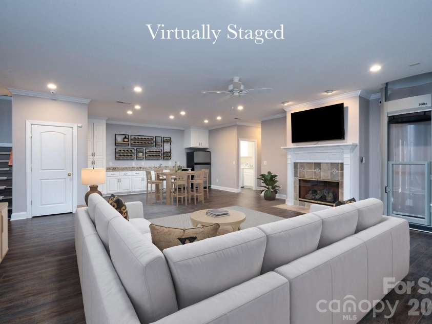 338 Plantation Way, Mount Gilead, NC 27306.  MLS# CAR4335615, YatesRealty ID 1195. Virtually Staged - Basement Living Area