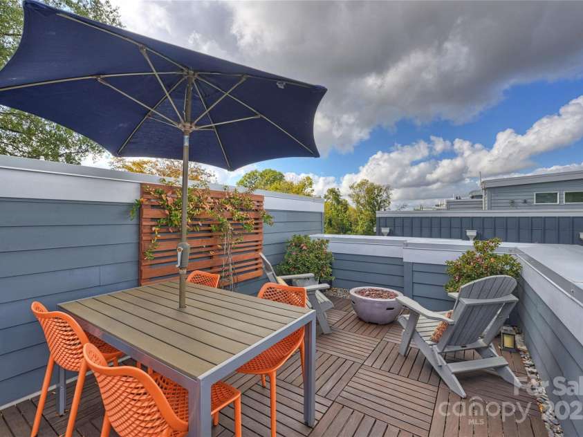 1651 Duckworth Avenue, Charlotte, NC 28208.  MLS# CAR4240581, YatesRealty ID 11963. Rooftop Terrace