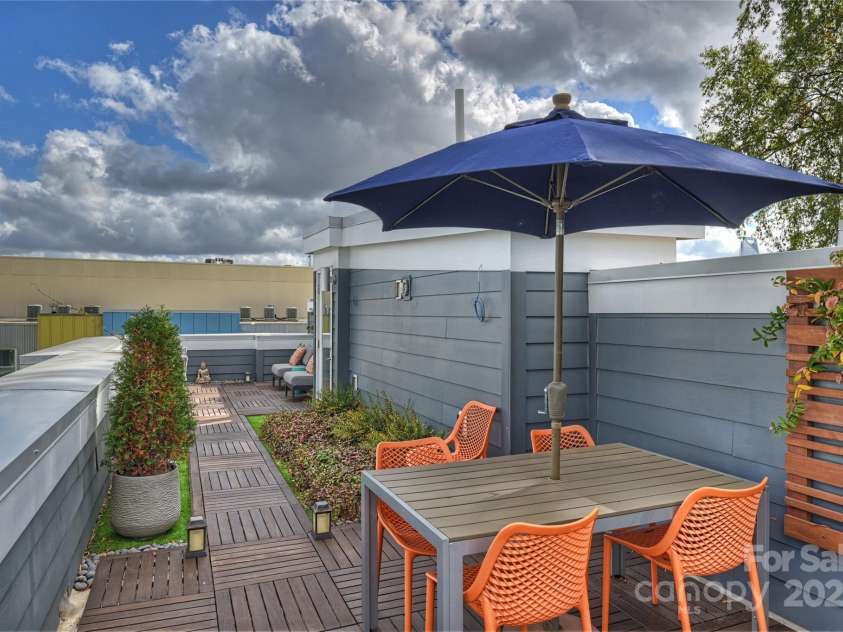 1651 Duckworth Avenue, Charlotte, NC 28208.  MLS# CAR4240581, YatesRealty ID 11963. Rooftop Terrace