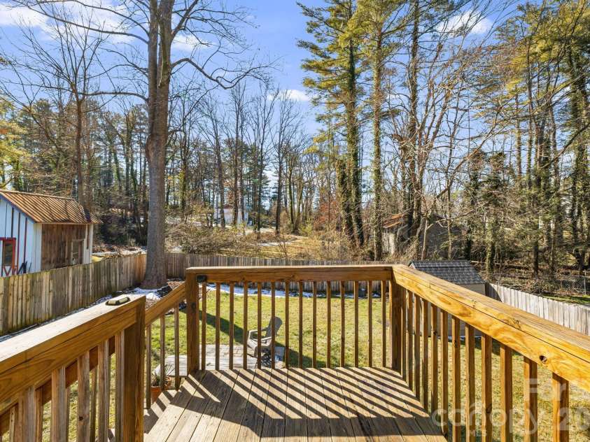 1015 Mountain View Street, Hendersonville, NC 28739.  MLS# CAR4344804, YatesRealty ID 11991. Back Deck