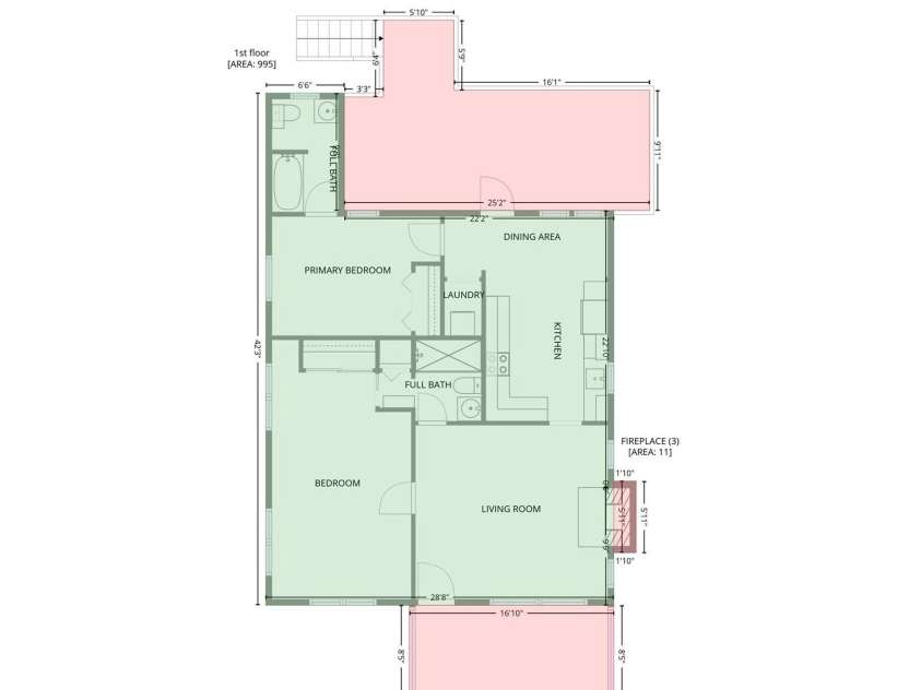 1015 Mountain View Street, Hendersonville, NC 28739.  MLS# CAR4344804, YatesRealty ID 11991. FloorPlan 2