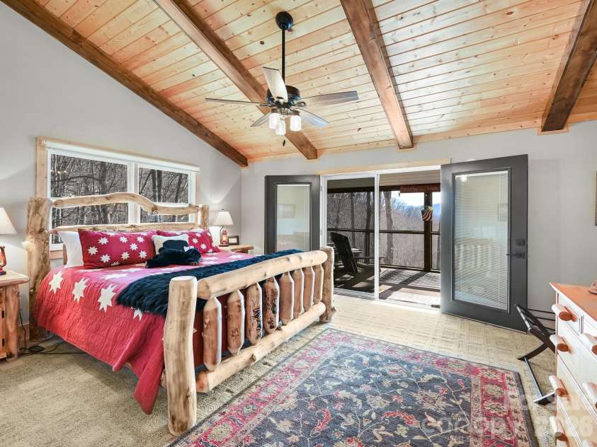 1954 Utah Mountain Road, Waynesville, NC 28785.  MLS# CAR4336522, YatesRealty ID 11998. Direct to Screened In Porch