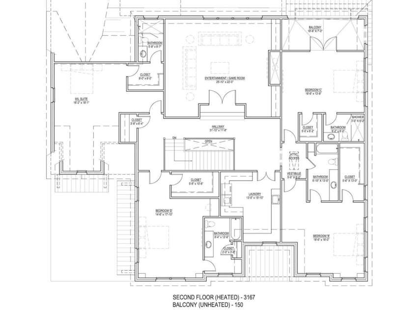 1430 Samuel Spencer Parkway, Davidson, NC 28036.  MLS# CAR4305336, YatesRealty ID 12. 2nd Level Floor Plan