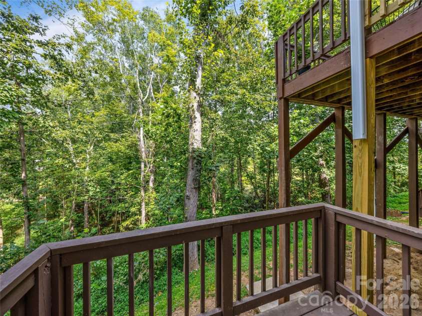 83 Farm Lane, Mills River, NC 28759.  MLS# CAR4303324, YatesRealty ID 12. Lower level balcony