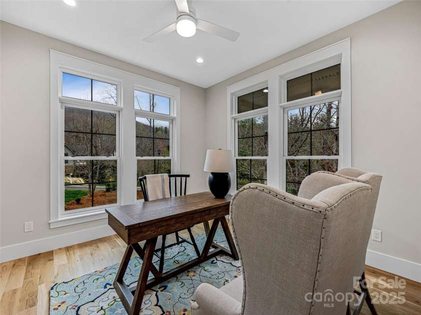 435 Barrington Drive, Asheville, NC 28803.  MLS# CAR4235274, YatesRealty ID 12013. Main level Study/Office