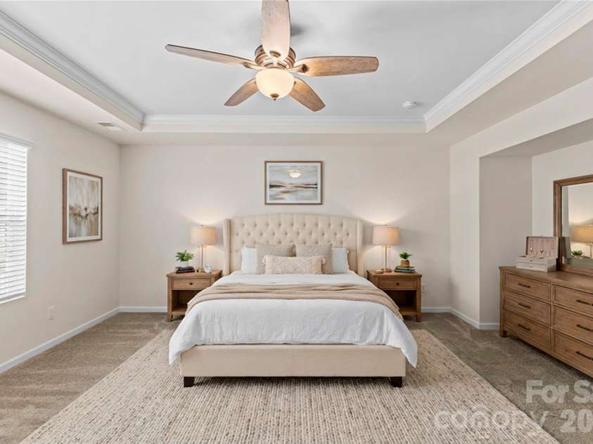 7512 Meridale Forest Drive, Charlotte, NC 28269.  MLS# CAR4346569, YatesRealty ID 12014. Primary Bedroom_ Virtually Staged