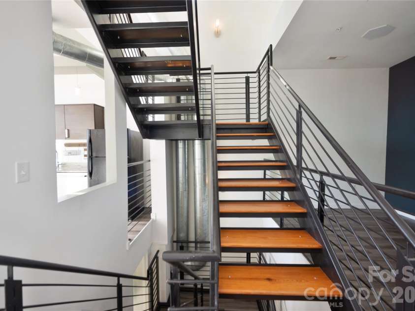 3123 Davidson Street, Charlotte, NC 28205.  MLS# CAR4341241, YatesRealty ID 12024. Second Level: Stairs 